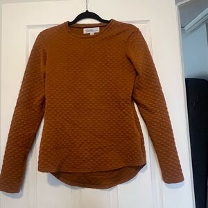 Copious  🇨🇦 Handmade Women's Quilted Brown Top with elbow patches size S